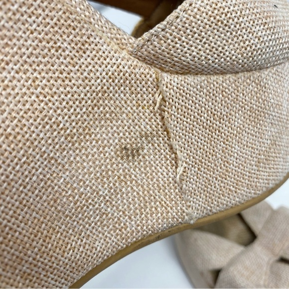 Jeffrey Campbell 10 Mariel Wedge Platform Heels Beige Neutral Open Toe - Picture 7 of 10